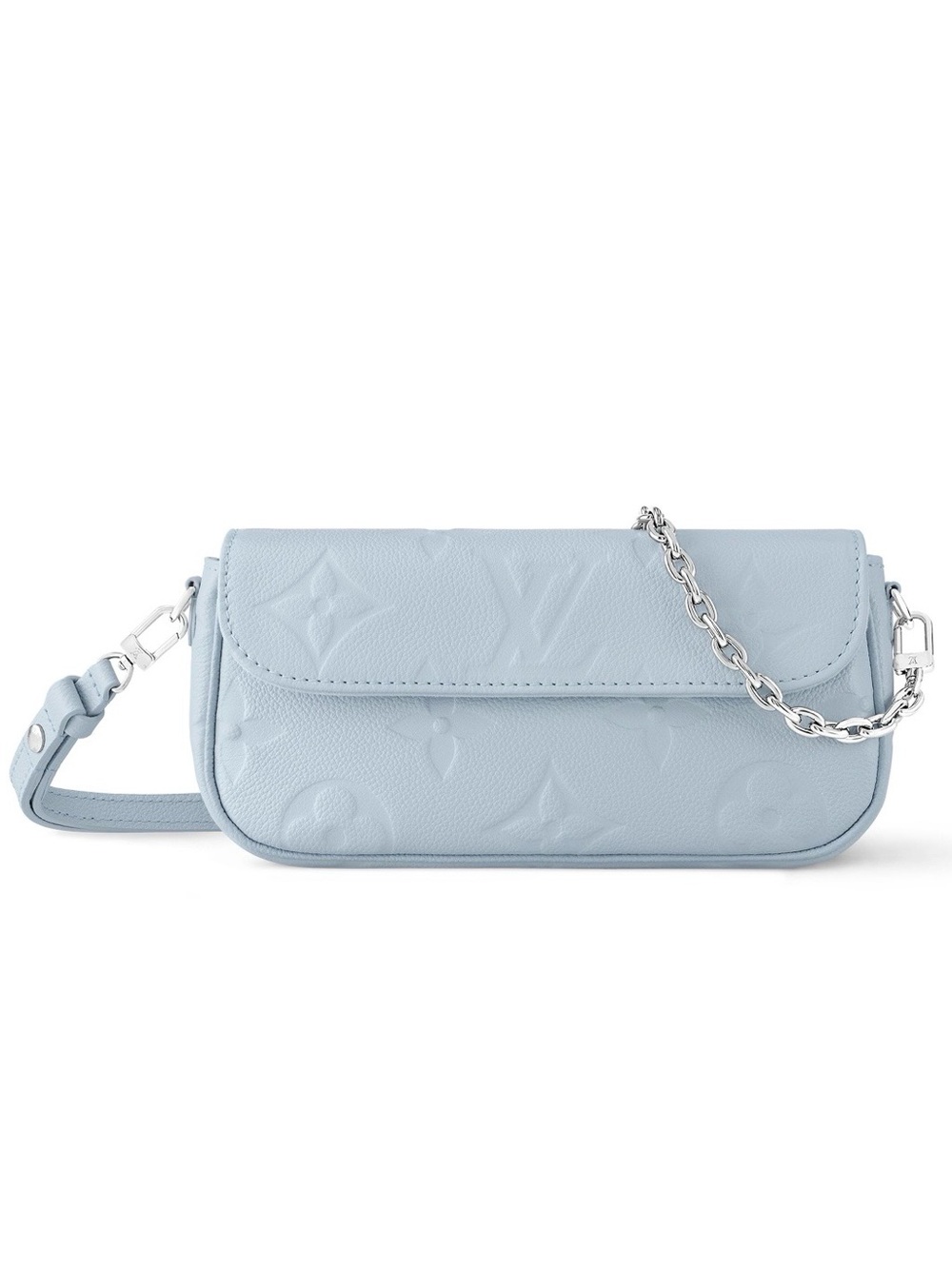 Louis Vuitton Light Blue Ivy Wallet on Chain *RARE COLOR*